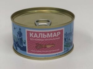 Кальмар тушка без кожи натуральный, ж/б, 185 г
