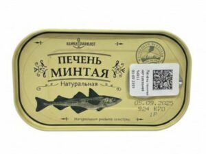 Печень минтая натуральная ж/б 120 г