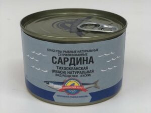 Сардина Тихоокеанская (Иваси) натуральная (кусочки) ж/б 250 г