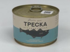 Треска натуральная (куски) с добавлением масла ж/б 250 г