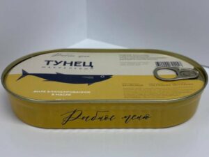 Тунец (филе) макрелевый бланшированный в масле ж/б 175 г Тунец (филе) макрелевый бланшированный в масле ж/б 175 г